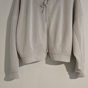 Woman's Lightweight Zip Hoodie in Light Beige